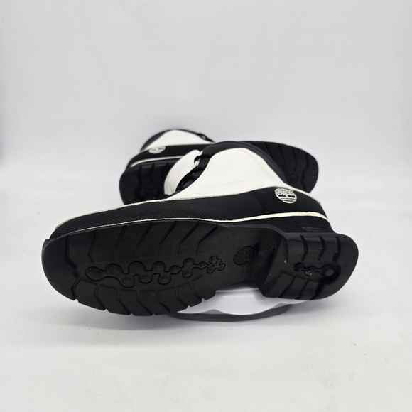 Timberland Shoe Women's 7M Euro Dub Spin Ankle Boots White & Black Leather - Picture 3 of 9